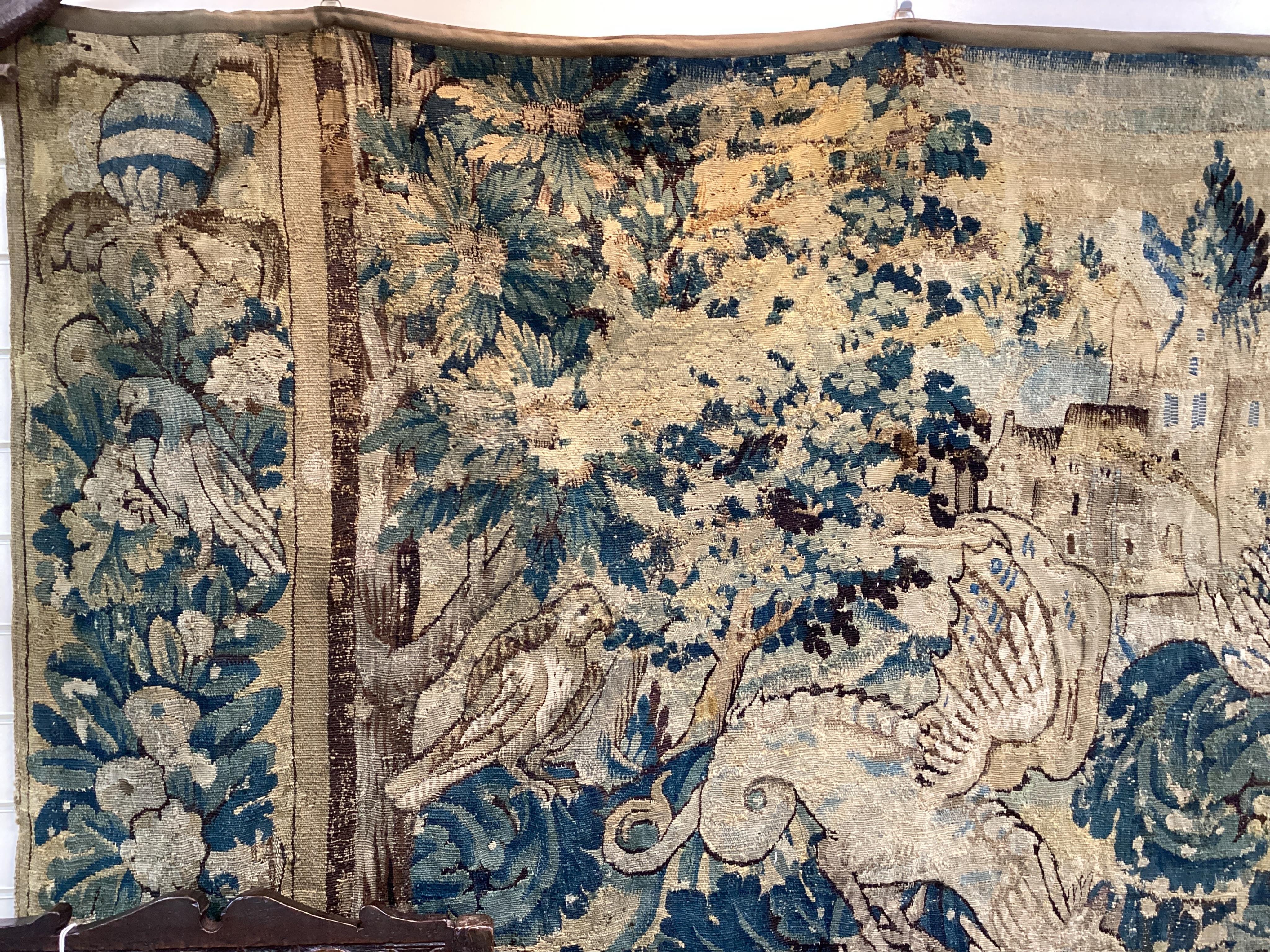 A 17th century Flemish verdure tapestry